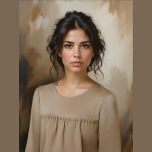 Matilda Jane Once Upon a Time Clairvoyant Taupe Knit Mesh Ruffled Overlay Top XS